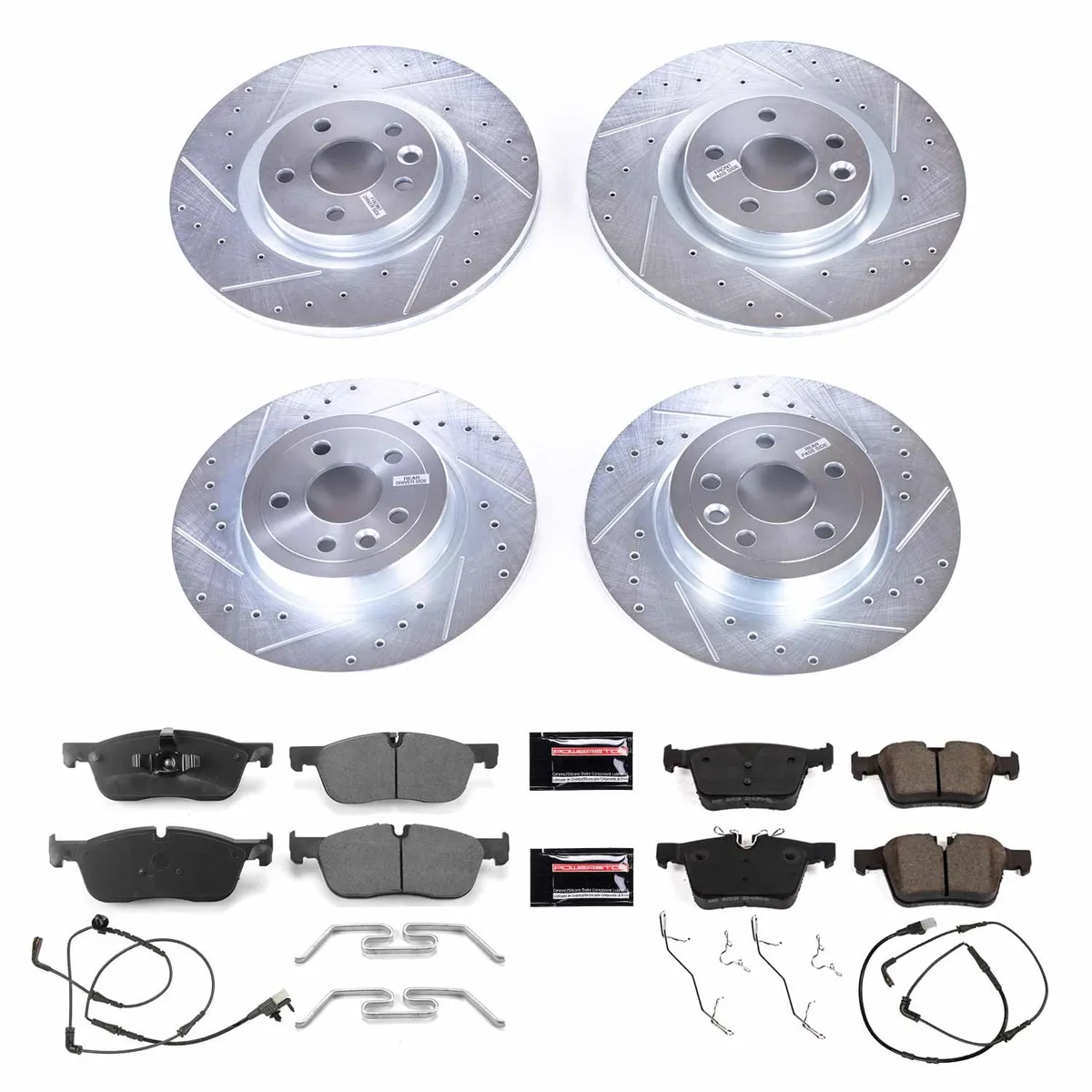 Z23 Evolution Sport Upgrade Kit: Drilled/Slotted Rotors; Carbon-Fiber Ceramic Pads W/Hardware; Pad Sensors product image