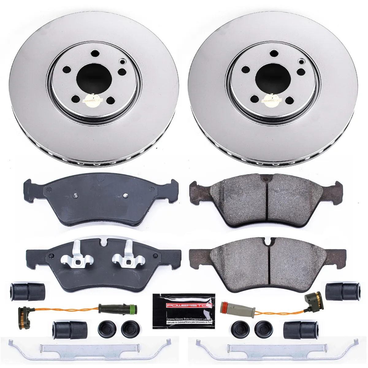 Z23 Sport Geomet Coated Rotor Kit For European Vehicles: Genuine Geomet Fully Coated Rotors; Carbon-Fiber Ceramic Pads W/Hardware; Pad Sensors product image