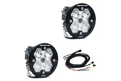 Baja Designs Baja Designs Squadron-R 2.0 Pro LED Auxiliary Light Driving/Combo, Clear - Pair