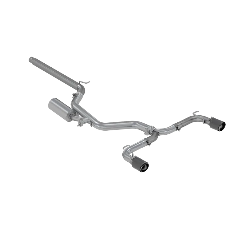 2015-2021 Volkswagen Golf Armor Pro Series 3 Inch Cat Back Dual Split Rear Exit T304 Stainless Steel with Carbon Fiber Tips Exhaust System MBRP product image