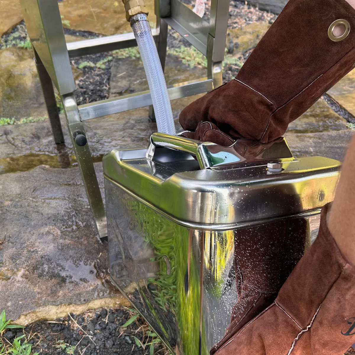 20qt Stainless Steel Cooking Oil Jerry Can product image