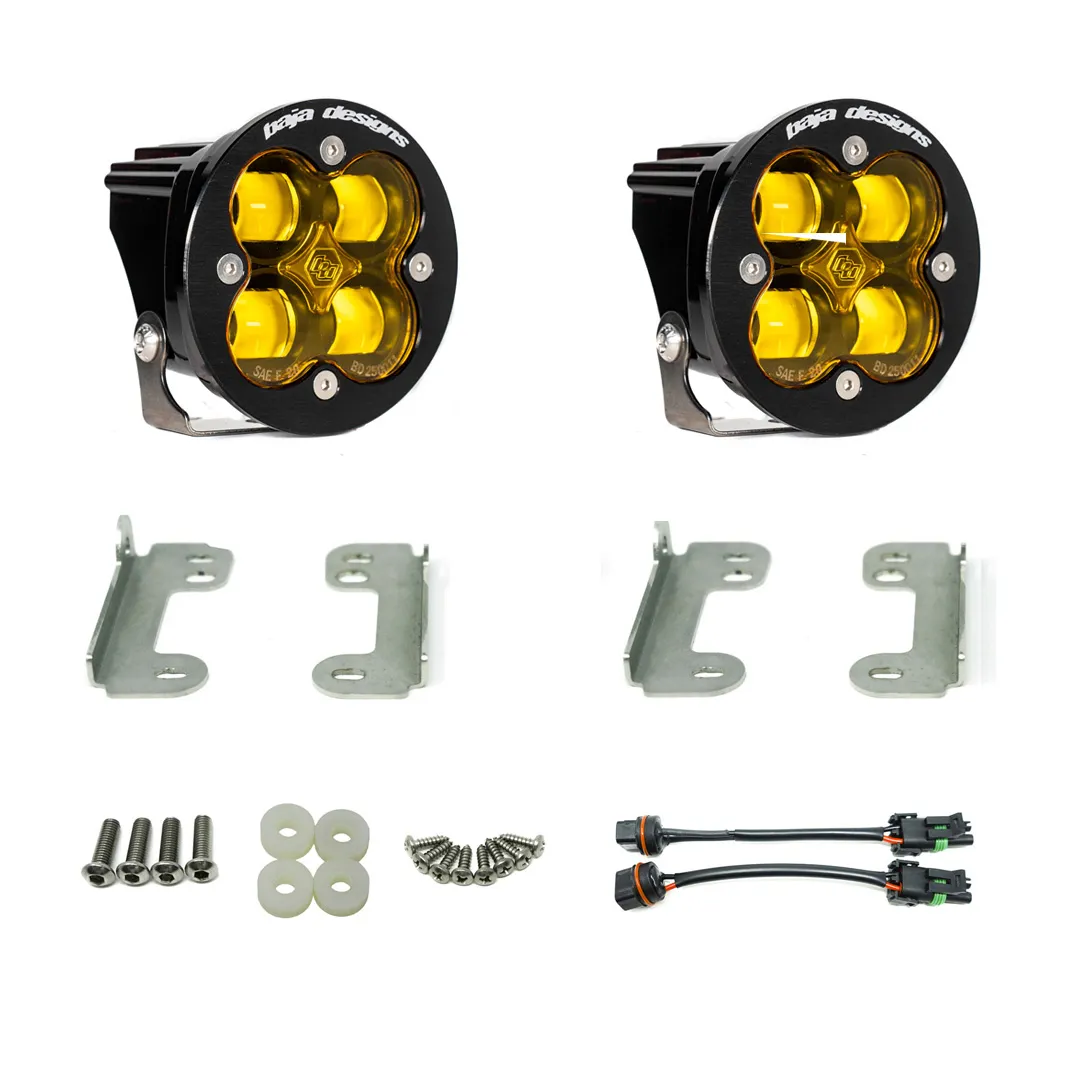 Jeep Fog Lights Squadron-R SAE Amber LED 07-18 Wrangler JK Fog Pocket Kit Baja Design product image