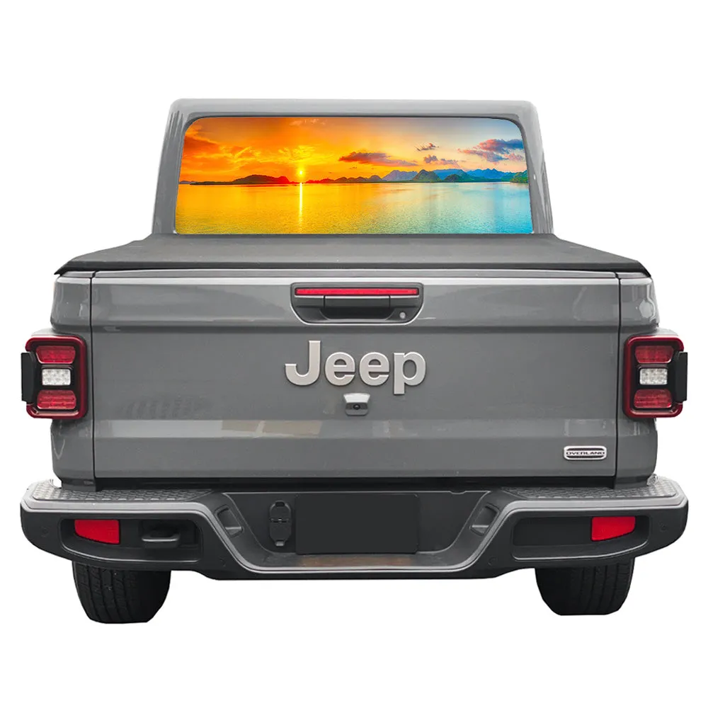 Mountain Sunset Rear Window Decal product image
