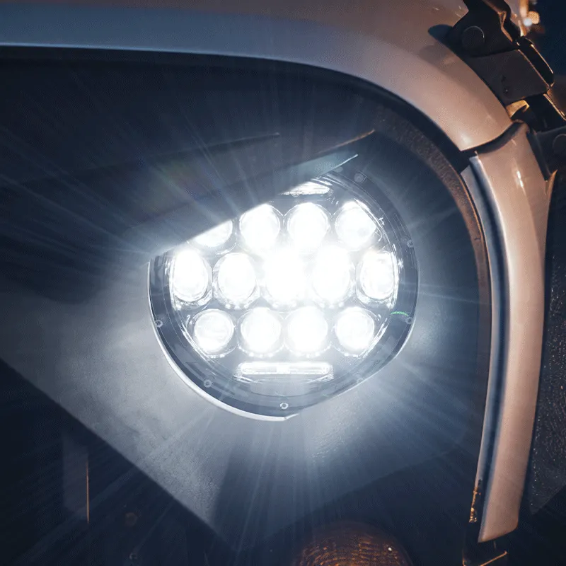 "Honey Comb 7"" 75W Cree LED Headlight DRL Hi/Lo Beam For 1997+ Jeep Wrangler JK/TJ/CJ/LJ/JL & Gladiator JT" product image