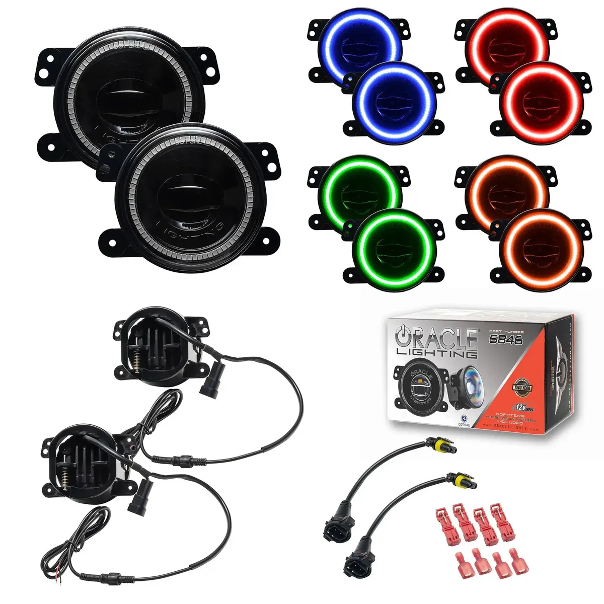 ORACLE Lighting 20W LED Fog Lights for Jeep Wrangler JK/JL & Gladiator JT | High Performance Plug-and-Play product image