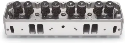 Edelbrock Cyl Head. Perf RPM. AMC 290, 304, 343, 360, 390, 401 V-8. With mach exhst. X-over. Complete