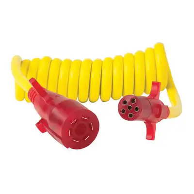 Husky Towing Husky Towing 30501 7 RV Blade To 6 Pole Round 8 Foot Stretch Flex-Coil (TM) Without Trailer Socket