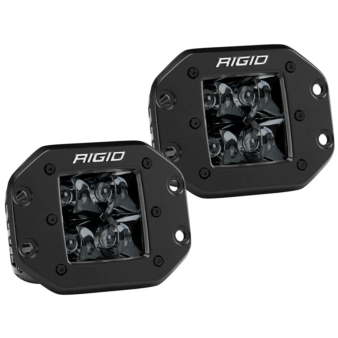 RIGID D-Series PRO Midnight Edition, Spot Optic, Flush Mount, Single product image