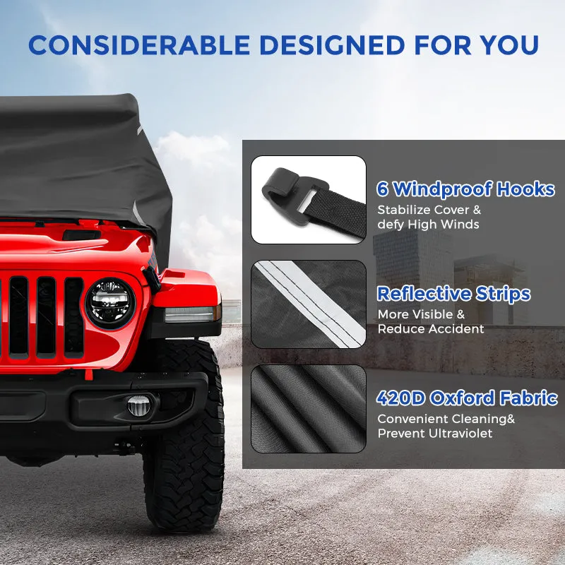 Weatherproof 420D Oxford Cab Cover for Jeep Gladiator JT Accommodate Light Bar product image
