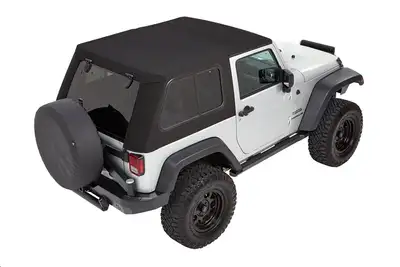 Bestop Trektop Pro Hybrid Slantback Soft Top For Jeep 2007-2018 Wrangler JK 2 Door Black Bestop