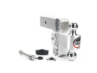 Weigh Safe 180 Hitch Chrome Plated 6in Drop Hitch With 3in Shank (10k/21k Grwr) With Ws05 Keyed Alike