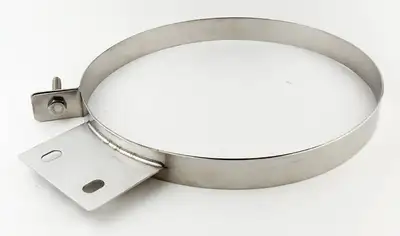 Pypes Performance exhaust Diesel Stack Exhaust Clamp 7 in Polished 304 Stainless Steel Pypes Exhaust