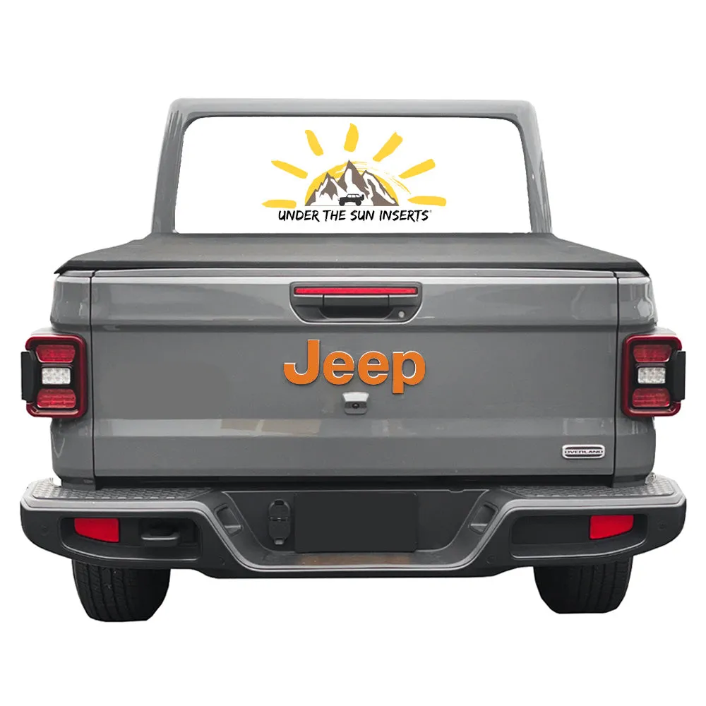 Orange Jeep Fender Emblem Overlay Vinyl Decals 2pk product image