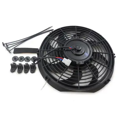 Racing Power Company 10In Electric Cooling F an 12V Curved Blades