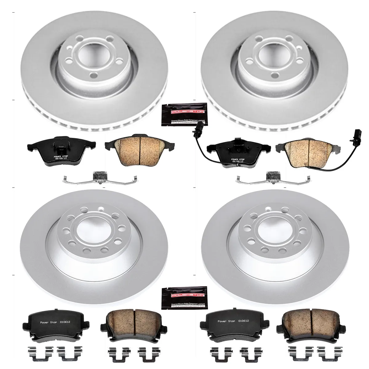 Z23 Sport Geomet Coated Rotor Kit For European Vehicles: Genuine Geomet Fully Coated Rotors; Carbon-Fiber Ceramic Pads W/Hardware product image