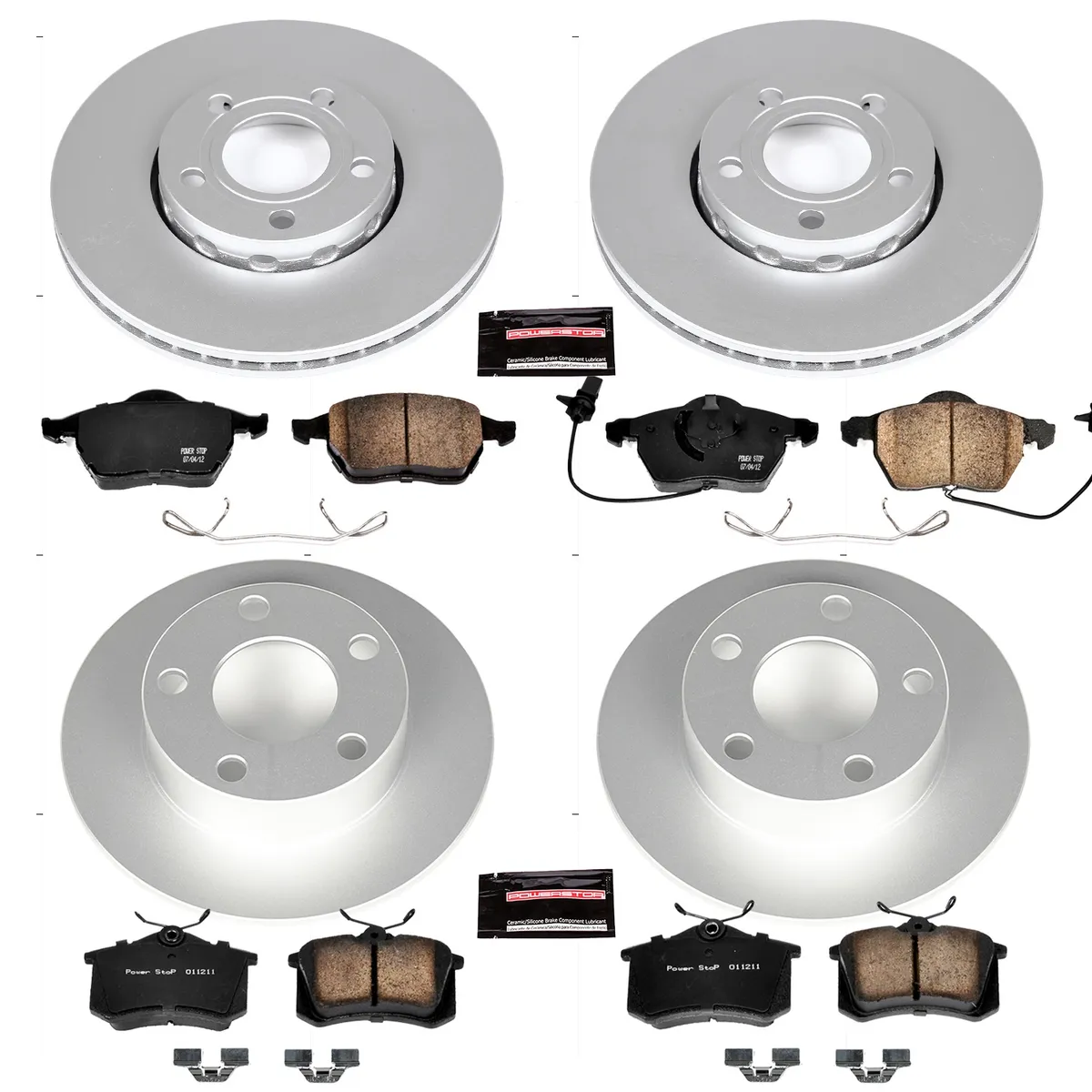 Z23 Sport Geomet Coated Rotor Kit For European Vehicles: Genuine Geomet Fully Coated Rotors; Carbon-Fiber Ceramic Pads W/Hardware product image