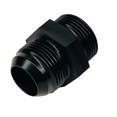 DRAG RACE SOLUTIONS O-Ring Boss to Male AN 16-ORB to 16AN Black