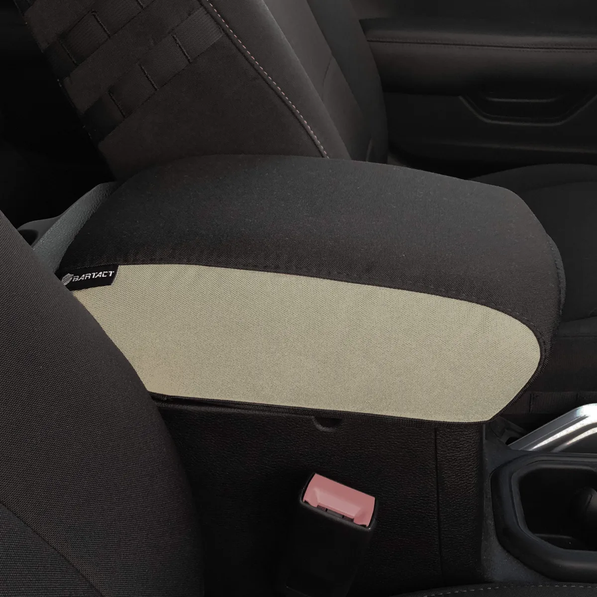 Jeep Center Console Cover Padded For 18-Up Wrangler JL Jeep JL/JLU Graphite Side/Black Top Bartact product image