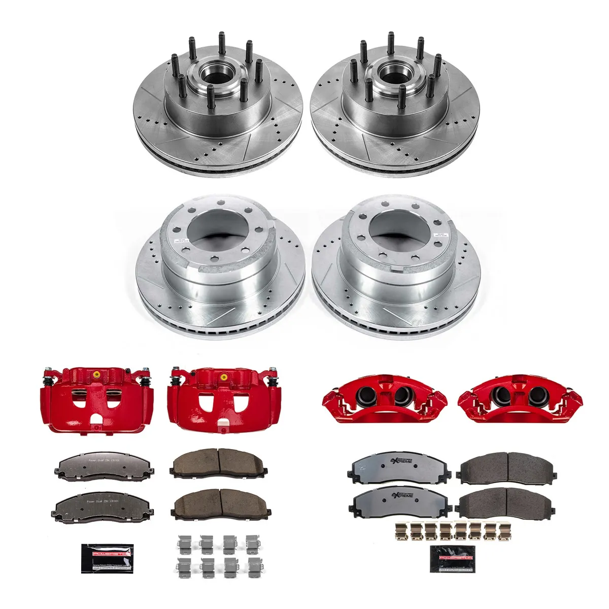 Z36 Truck/Tow Upgrade Kit: Drilled/Slotted Rotors; Carbon-Fiber Ceramic Pads; Powder Coated Calipers product image