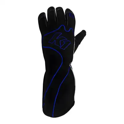 K1 RaceGear Gloves Karting RS1 Adult Large Black/Blue