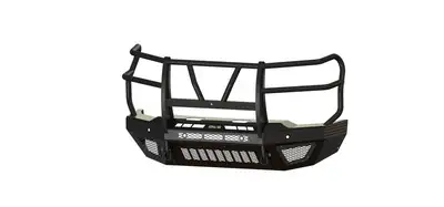 Bodyguard Bumpers T2 Front Bumper Extreme For 2024-2026 Silverado 2500/3500 HD Sensor Cutouts Factory Fog Cutouts Standard Skid Plate Without Mesh Grill With Camera Harness Gloss Black Powdercoat Bodyguard Bumpers