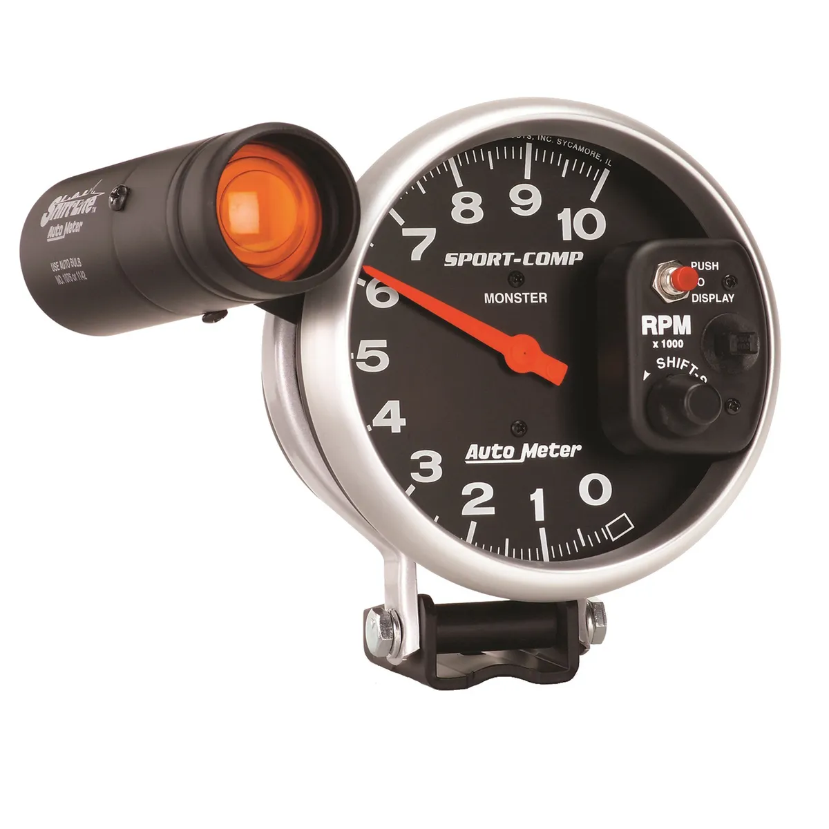 Gauge, Tachometer, 5", 10k RPM, Pedestal w/ ext. Shift-Lite, Sport-Comp product image