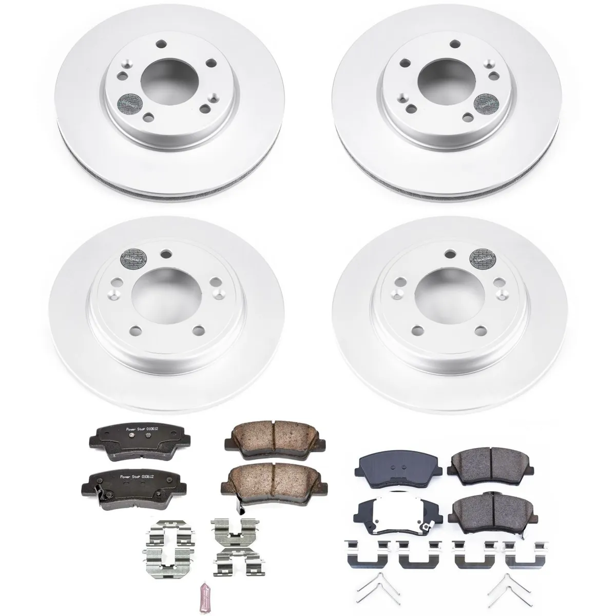 Z17 Geomet Coated Rotor Kit: Genuine Geomet Fully Coated Rotors; Ceramic Pads W/Hardware product image
