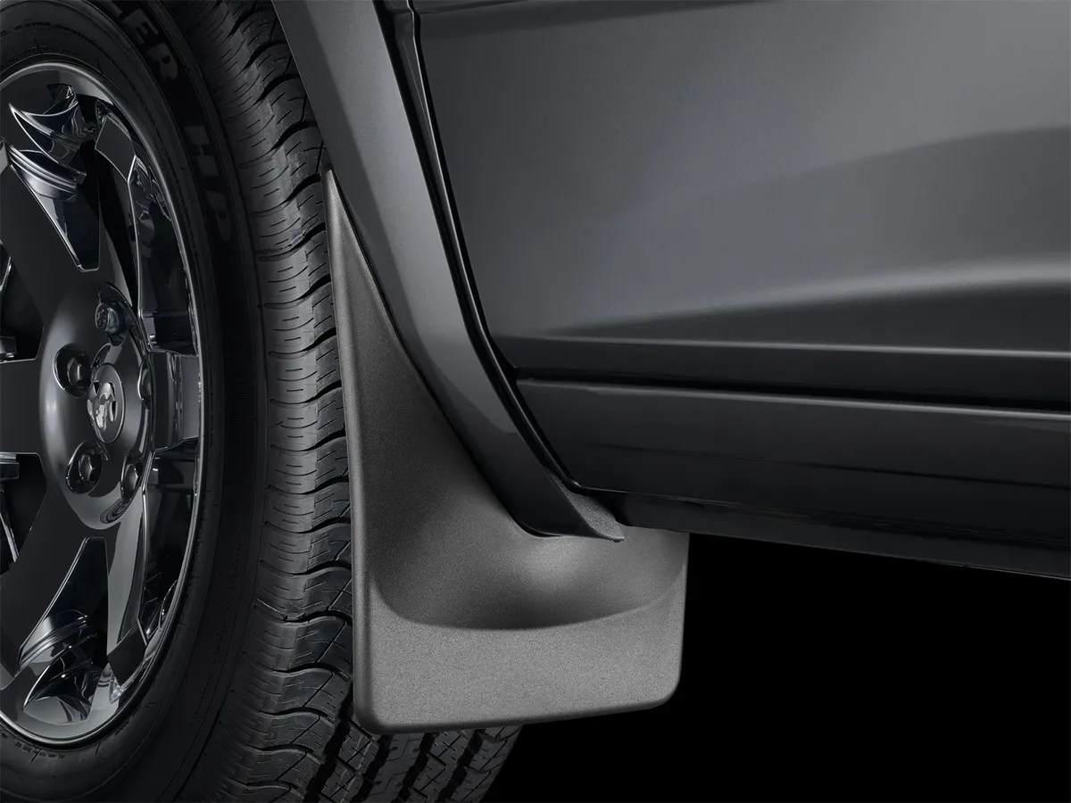 2008 - 2010 Ford F250/350 Superduty Black No Drill MudFlaps without Flares moldings or plastic running boards product image