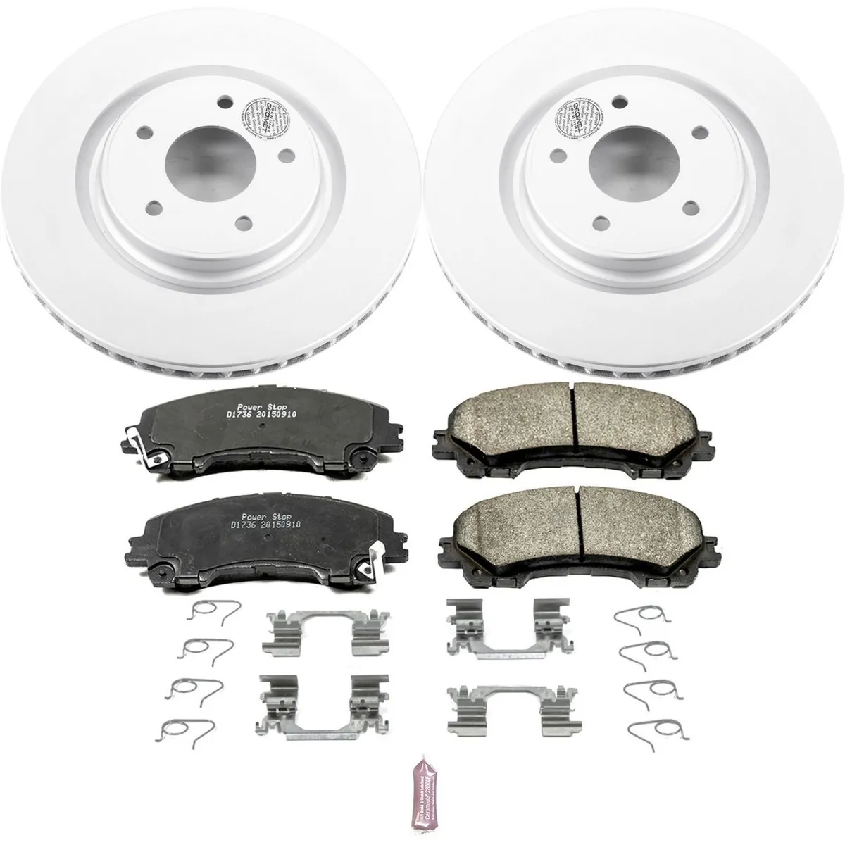 Z17 Geomet Coated Rotor Kit: Genuine Geomet Fully Coated Rotors; Ceramic Pads W/Hardware product image