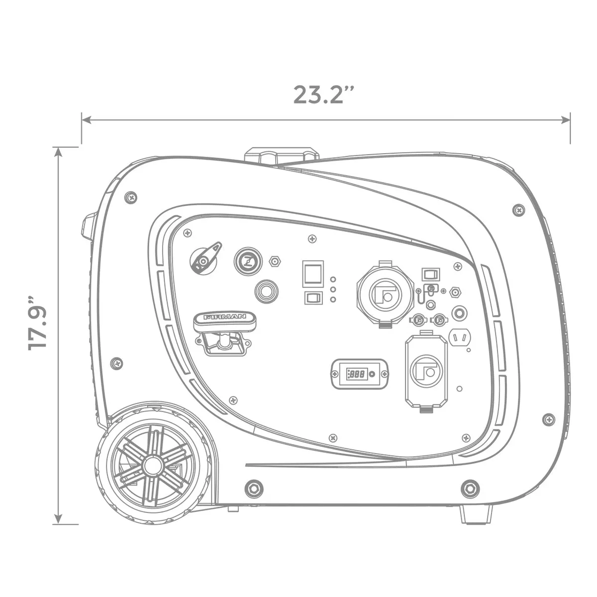 Inverter 3300/3000w Electric Start Parallel Ready Gas/Propane Portable Generator product image