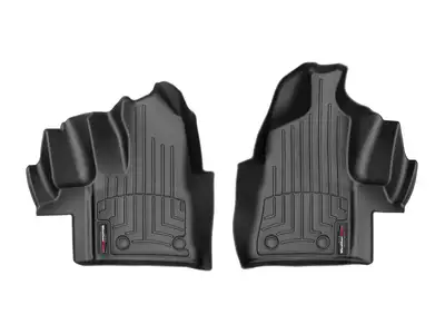 Weathertech Black Front FloorLiner Vinyl Floors for 2015 - 2016 Ford Transit 150 250 350 and Cargo Van