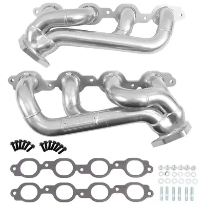 BBK Performance Bbk Performance Parts 40480 2019-2024 Chevy Truck 5.3/6.2l 1-3/4" Shorty Headers (Polished Silver Ceramic)