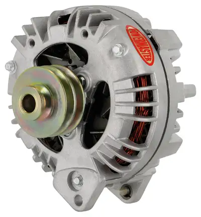 Power Master Alternator; Squareback; 95 Amp; 2 Groove V Type pulley; OE Only; Natural Finish;