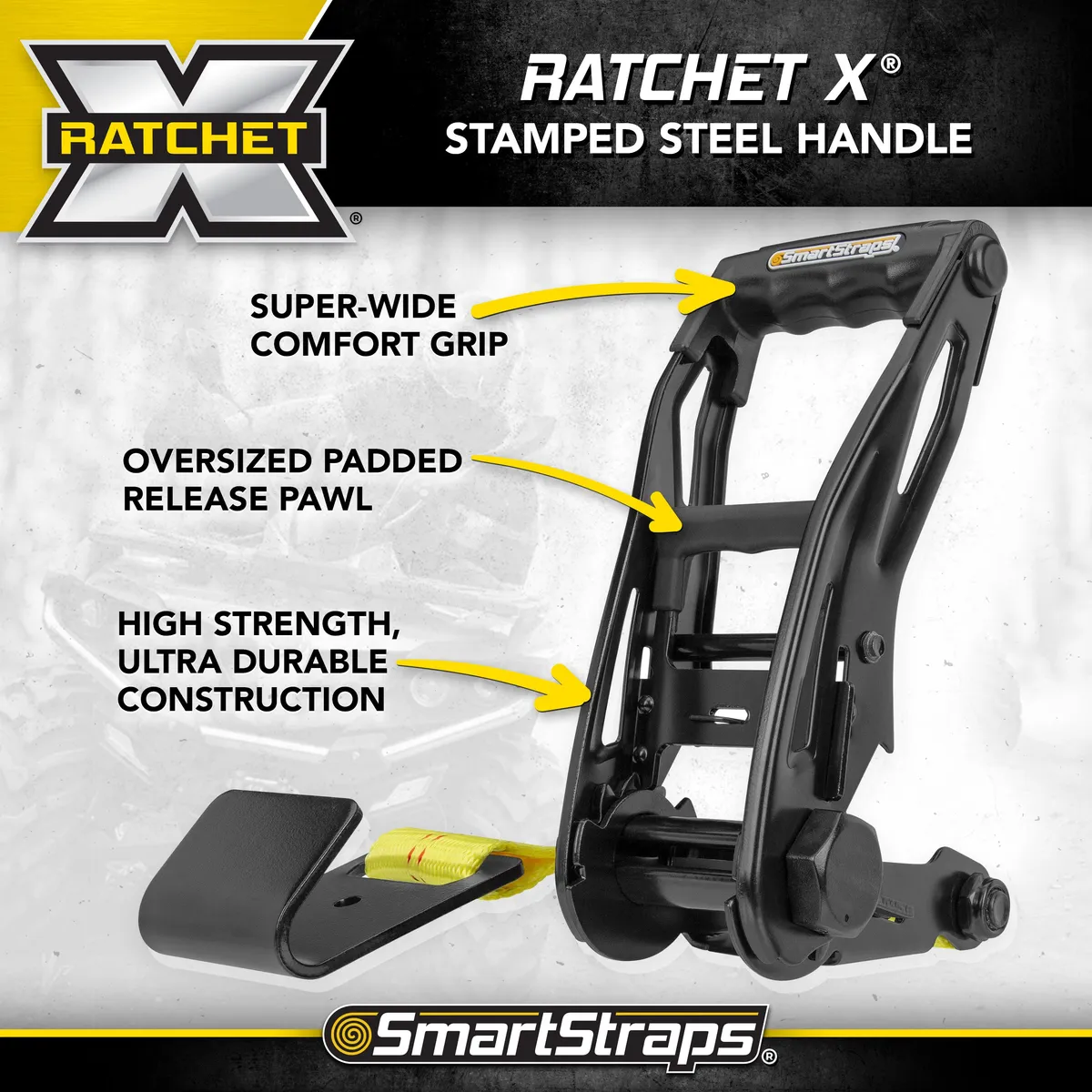 14ft 5000lb Ratchetx Ratchet Tie Down 2 pk Yellow product image