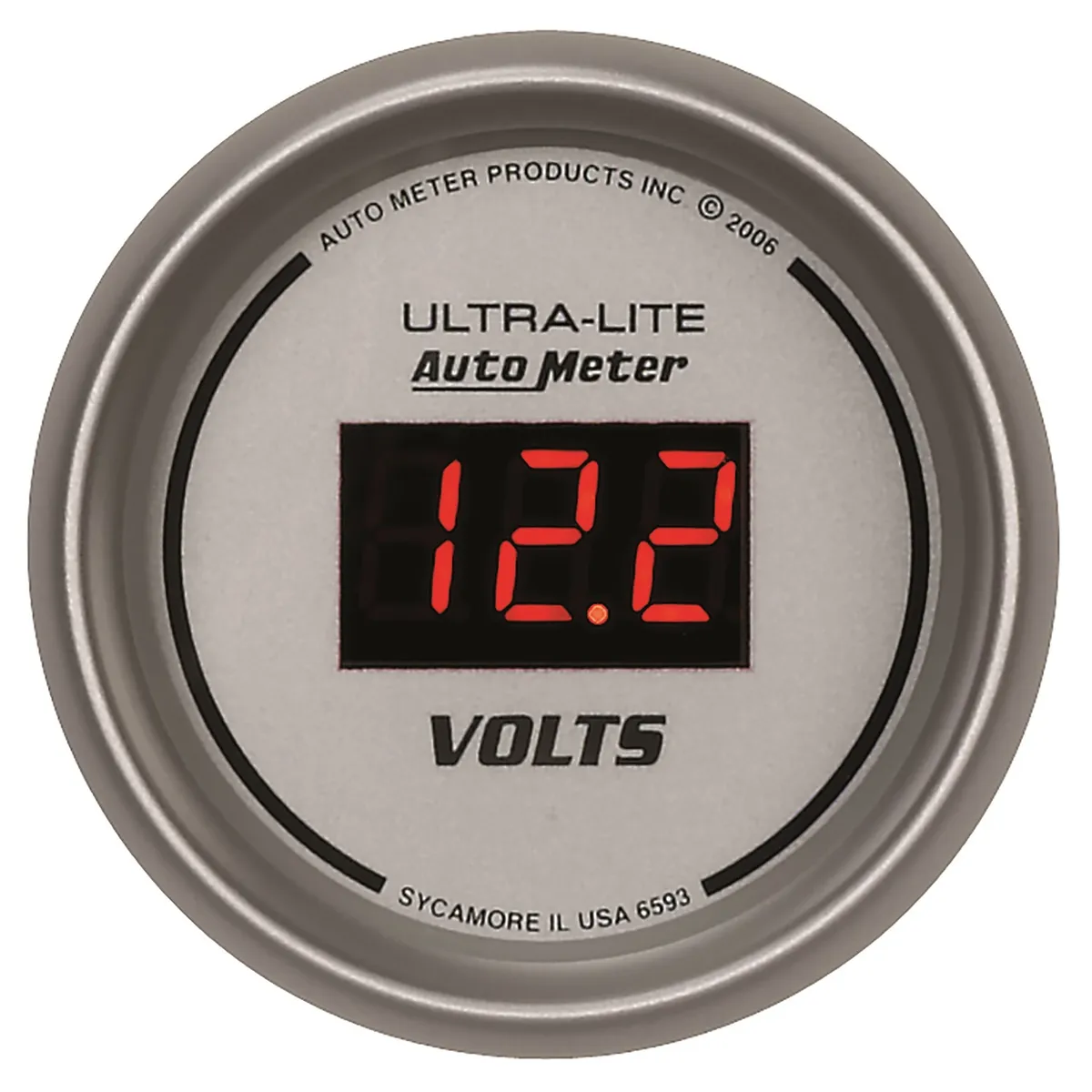 Gauge, Voltmeter, 2 1/16", 18V, Digital, Silver Dial w/ Red LED product image