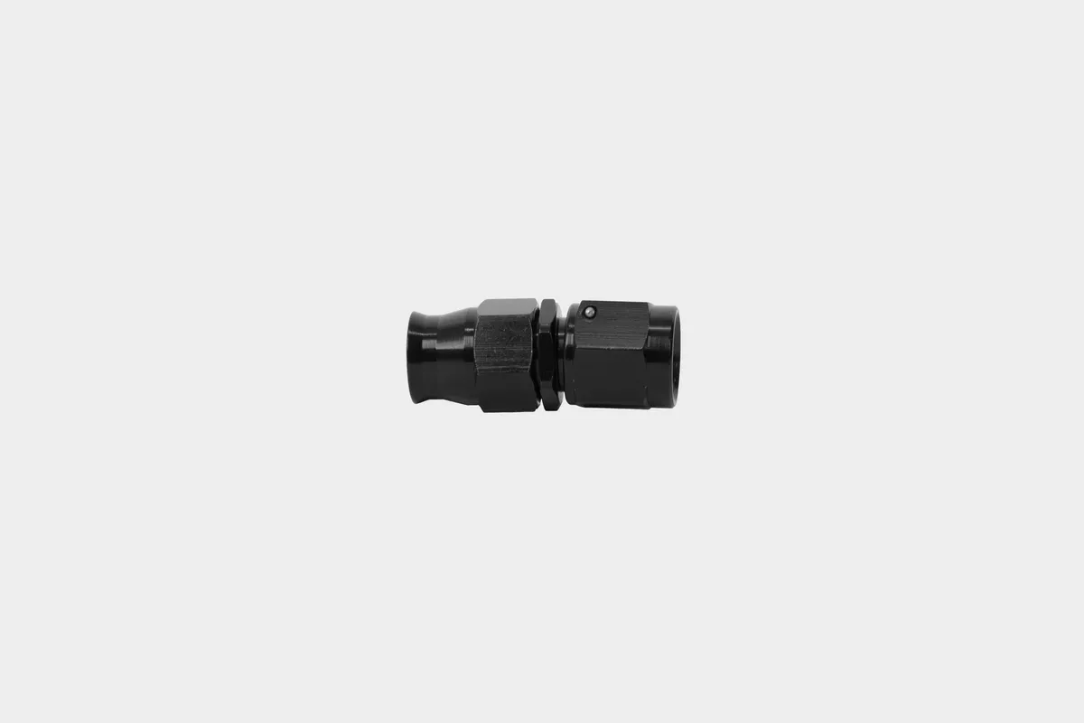 Aeromotive Hose End, PTFE, Black Anodized, Fitting Angle: Straight product image
