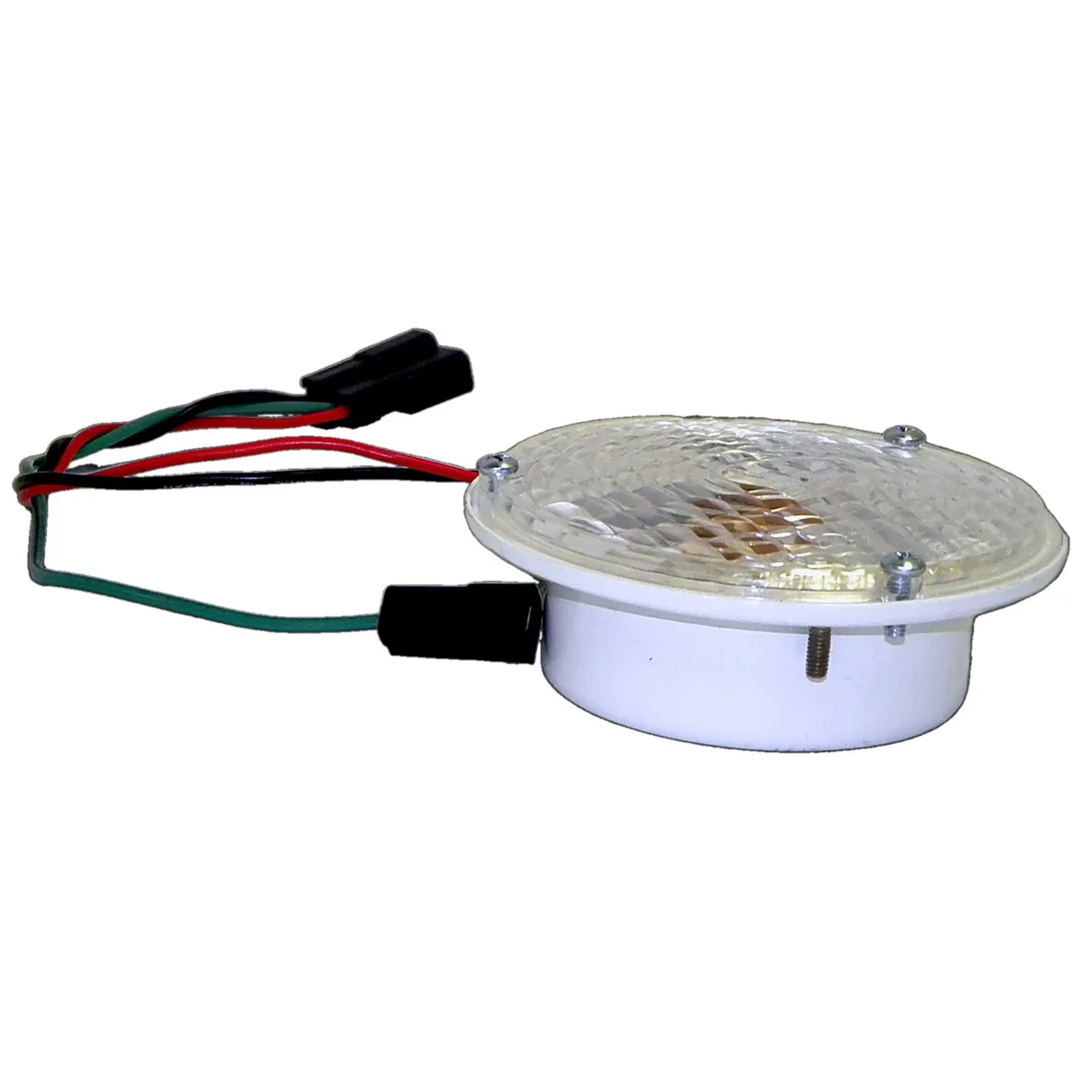 Crown Automotive Jeep Replacement J0989852 Front Parking Lamp 1969-1976 Jeep CJ-5, CJ-6, CJ-7 w/ 3 Screws in Lens, L or R product image