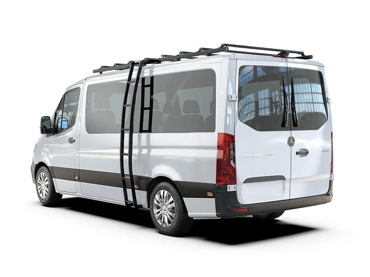 Front Runner Slimpro Van Rack Ladder; For 2007-2023 Mercedes-Benz Sprinter 2nd Gen 906 L1\/SWB/2nd Gen 906 L2\/MWB/2nd Gen 906 L3+L4\/LWB/3rd Gen 907\/910 L1\/SWB/3rd Gen 907\/910 L2\/MWB;