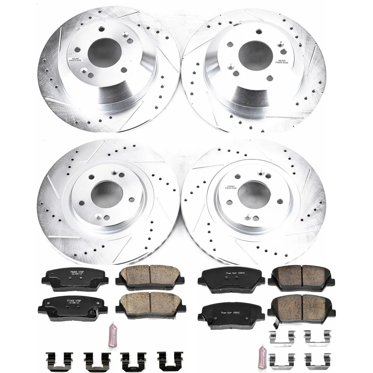 Z23 Evolution Sport Upgrade Kit: Drilled/Slotted Rotors; Carbon-Fiber Ceramic Pads W/Hardware product image
