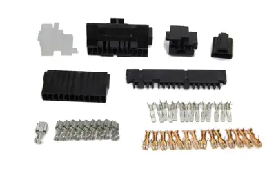 Painless Wiring Wire Terminal Kit; Incl. 2 Ignition Switch Connectors; 2 Turn Signal Connectors; 1 Dimmer Switch Connector; Terminals; For Use w/Early GM Keyed Steering Column;