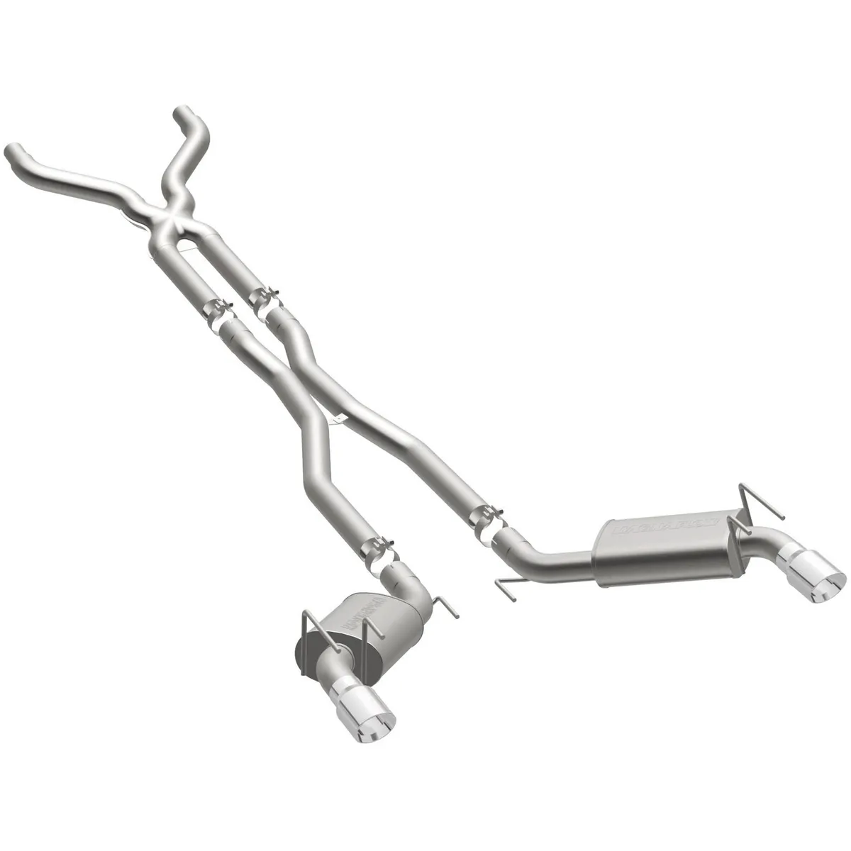 2010-11 Chevrolet Camarogas 6.2 5 x 8 x 14 In. Dual Mufflers 3in. System Competition Series Dual 4 In. Polished Tips Dual Split Rear Exit Contain s X-Pipe product image