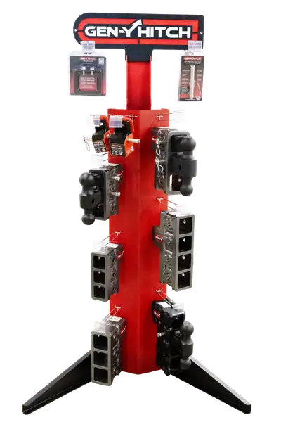 GEN-Y Hitch Vertical Display Stand with Monitor Bracket Five - 25in Slots One - 3in Slot