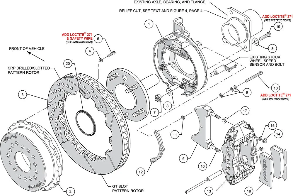 2005 - 2014 Ford Forged Narrow Superlite 4R Big Brake Rear Parking Brake Kit - 140-9221 product image
