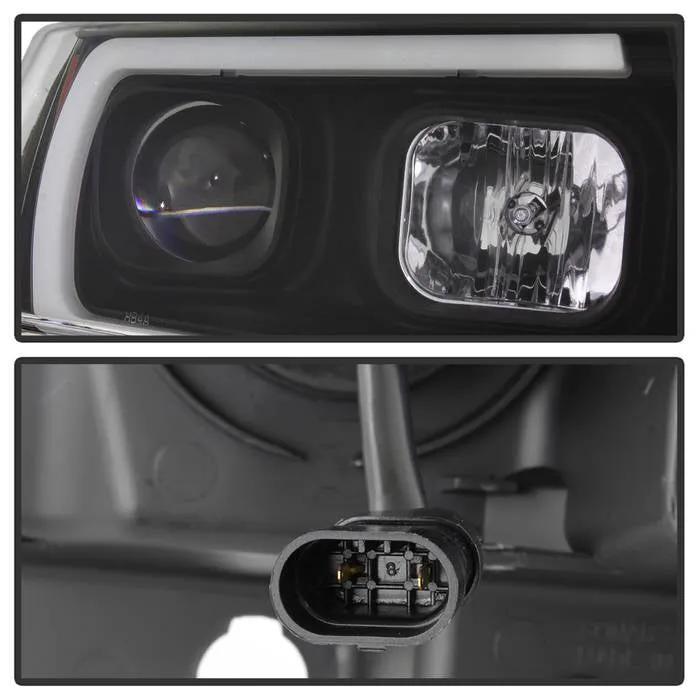 ( Spyder Signature ) Jeep Grand Cherokee 99-04 Version 2 Light Bar Projector Headlights - Black product image