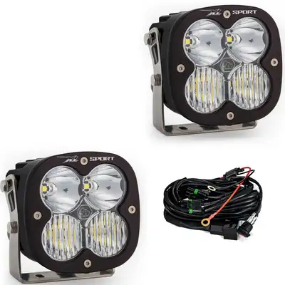 Baja Designs Baja Designs LED Light Pods Amber Lens Driving Combo Pattern Pair XL Sport Series