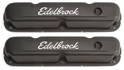 Edelbrock Edelbrock 4473 Signature Series Valve Covers for Chrysler 318-340-360 V8 65-91