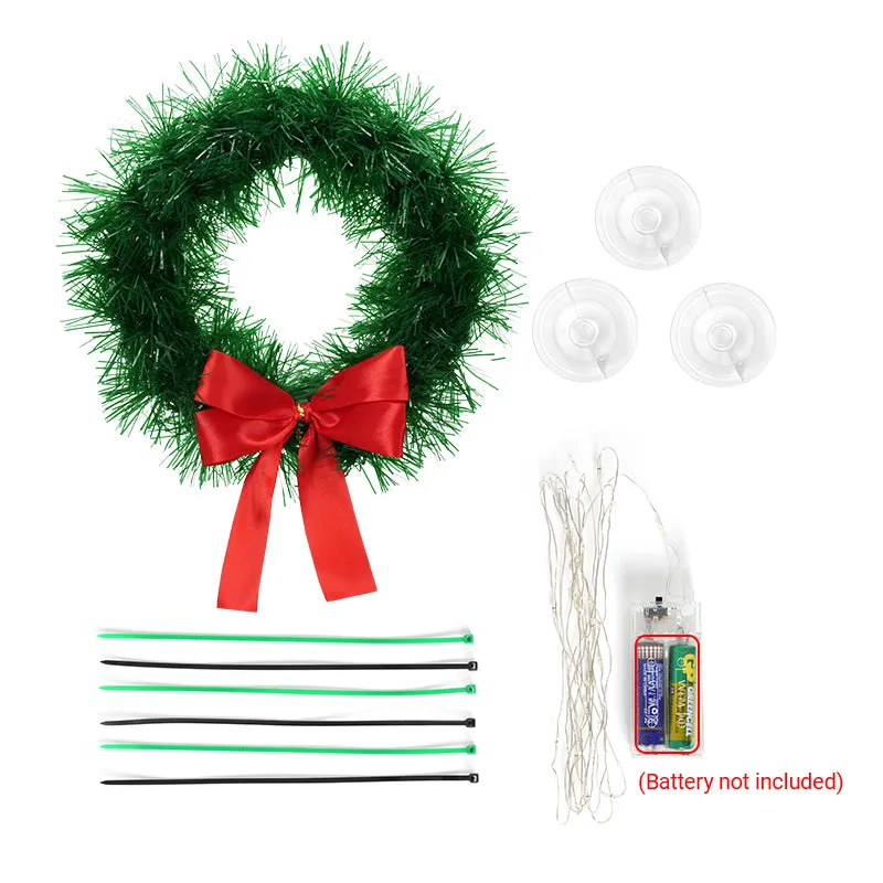12-inch Christmas Wreath with LED Lights product image