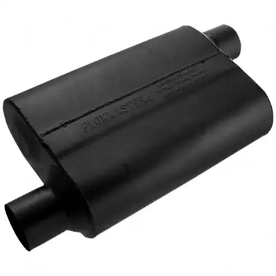 Flowmaster 40 Series Muffler 2.50in IN (O) / OUT (O)Opposite Side Offset: ea 16 Gauge Aluminized Steel