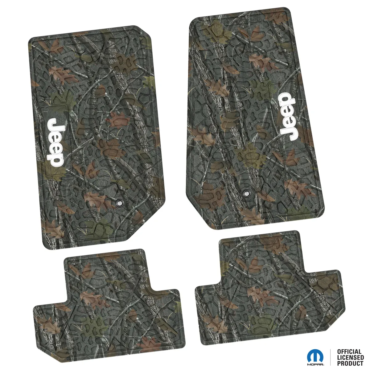 07-13 Jeep JK 2 Dr Front -Tire Tread/Scorched Earth Scene w/ JEEP Insert - Black w/ Silver Insert product image