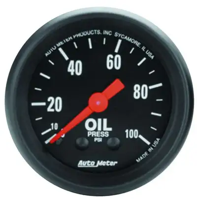AutoMeter Gauge, Oil Press, 2 1/16", 100psi, Mechanical, Z Series
